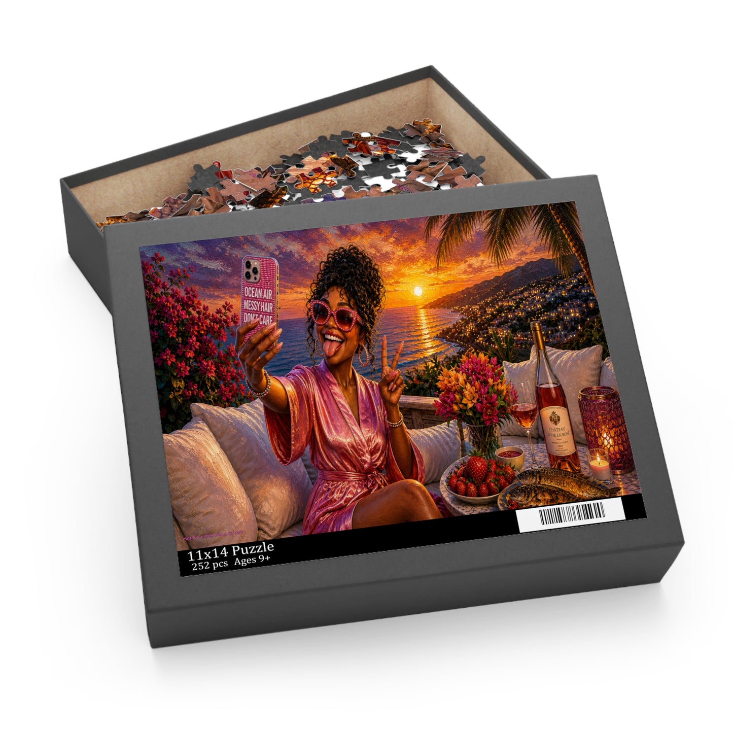 Peace, Love & Good Lighting — Black Girl Vacation Puzzle 120, 252, 500Piece