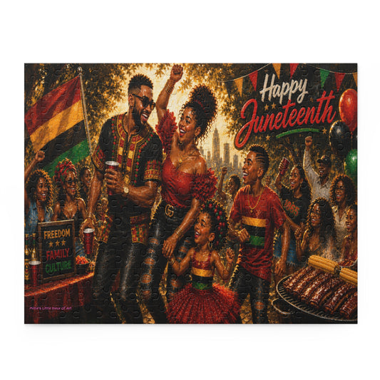 Juneteenth Puzzle — Freedom, Family & Culture | Black Art by Millie's Little Piece of Art 120/252/500-Piece