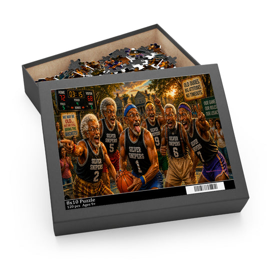 Still Got Game… Kinda — Funny Black Grandpa Basketball Puzzle |  120 252 500 Piece