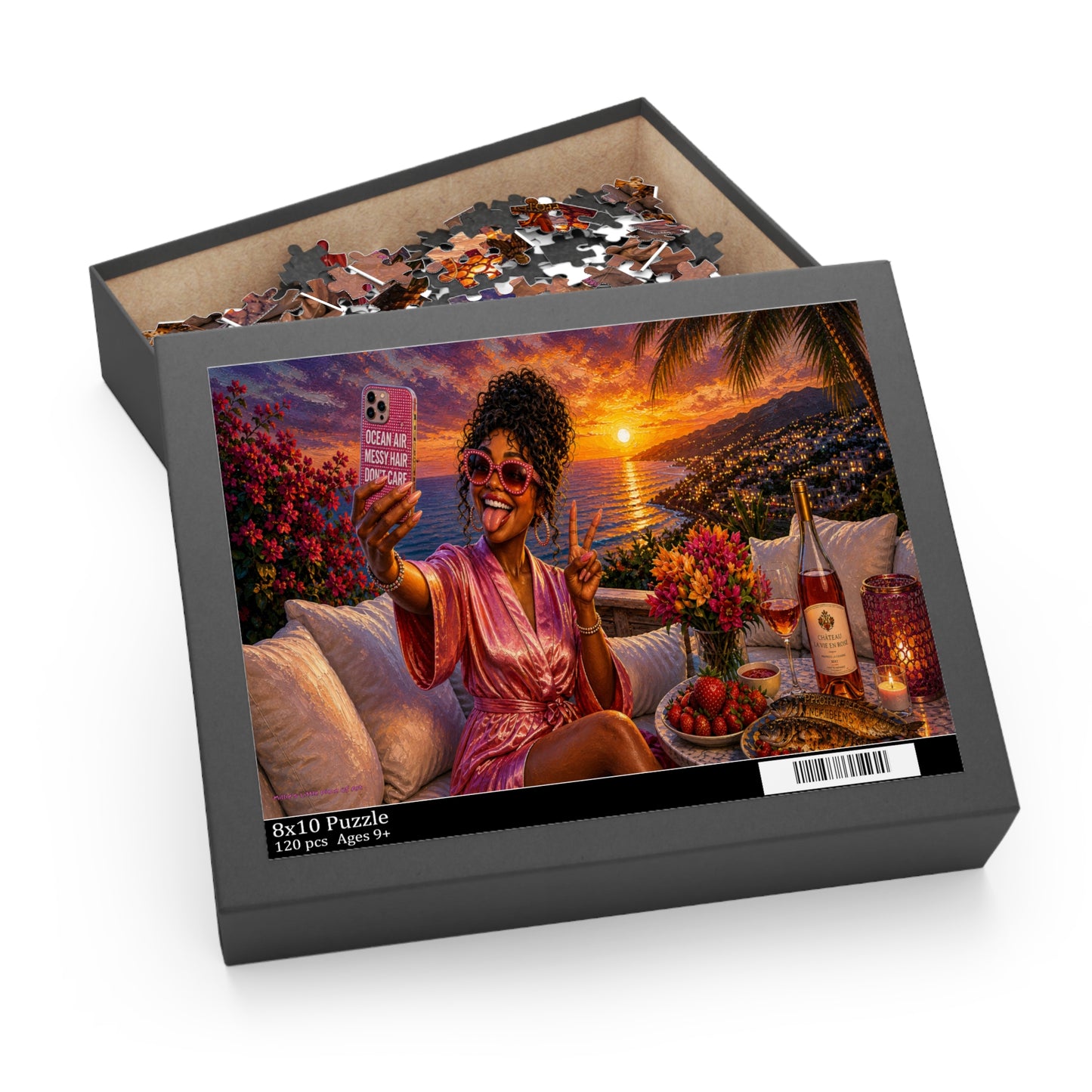 Peace, Love & Good Lighting — Black Girl Vacation Puzzle 120, 252, 500Piece