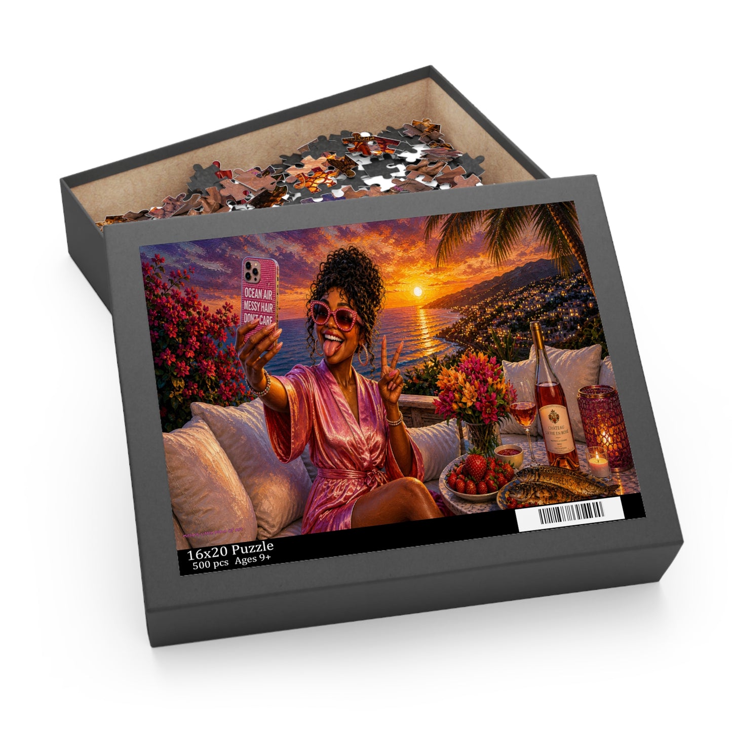 Peace, Love & Good Lighting — Black Girl Vacation Puzzle 120, 252, 500Piece
