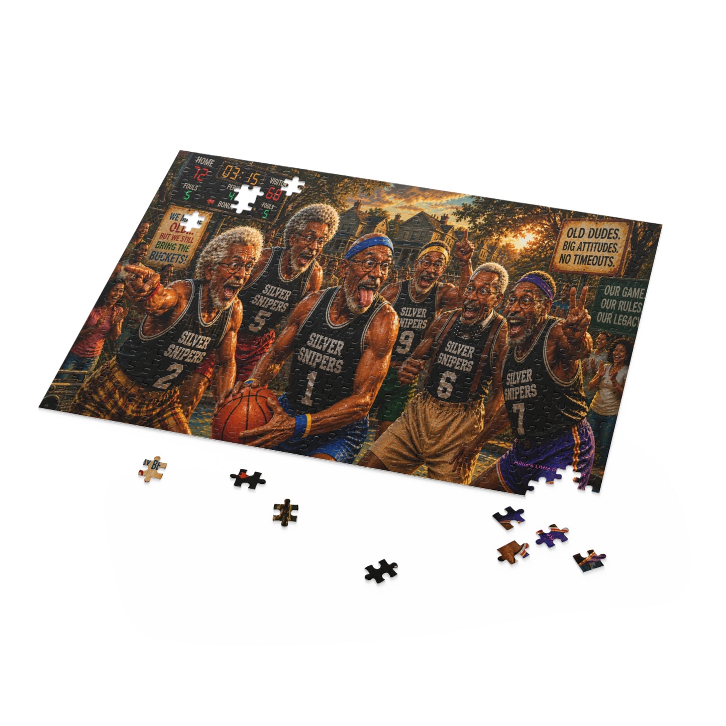 Still Got Game… Kinda — Funny Black Grandpa Basketball Puzzle |  120 252 500 Piece